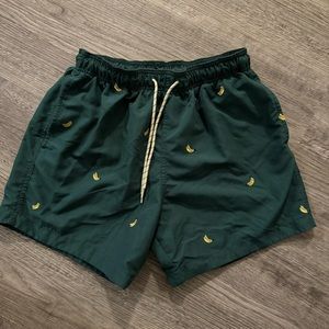 H&M green banana swim trunks